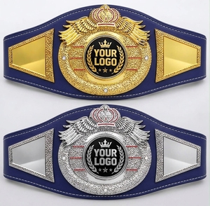 เข็มขัดแชมป์คาราเต้และ MMA แบบหนัก ชุบทองและเงิน ระบายอากาศได้ดี ทำจากหนังพรีเมียมสั่งทำพิเศษ สำหรับงานกีฬา - Product Image 1