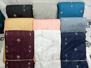 Tissu brodé de sequins lourds aux couleurs vives pour robes, vente en gros, OEM, export, fournisseur textile haut de gamme. - Product Image 3