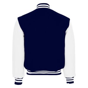 High Quality Wool University <b>Jacket</b> for Men <b>Winter</b> with Leather Sleeves and Letter Pattern - Product Image 6