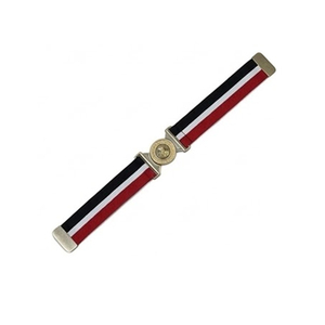 เข็มขัดหนังแบบปรับได้สำหรับงานพาเหรดและพิธีการ พร้อมตัวปรับโลหะ - Product Image 3