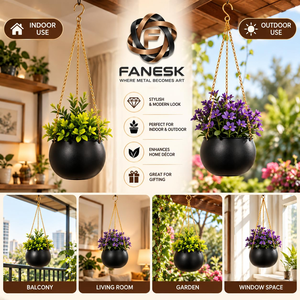 Maceta de Metal con Acabado Cobre Saludable, Contenedor Decorativo para Flores, para Plantas de Interior, Moderno Soporte para Plantas de Mesa - Product Image 5