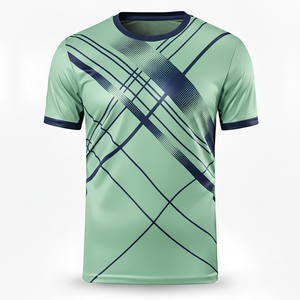 T-shirt de sport personnalisé pour homme, bleu, avec impression par sublimation, séchage rapide, polyester, athlétique, gym, course à pied, performance, entraînement, fitness - Product Image 6