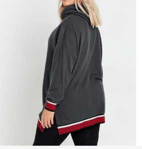 Sweat-shirt en polaire 400g, doux et chaud, avec logo personnalisé, haute qualité, style crop top à manches longues pour femmes - Product Image 2