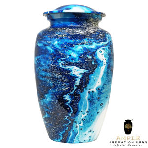 Urne funéraire Galaxy pour cendres humaines |   Urne funéraire en métal pour adultes |   Urne commémorative personnalisable écologique de 220 pouces cubes - Product Image 2