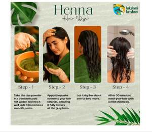 Godrej Nupur Henna en Polvo 100% Pura para Teñir el Cabello (Mehandi) |   Para Cabello, Manos y Pies (500g) - Product Image 4