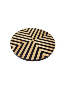 Premium Handcrafted <b>Epoxy</b> Resin and Wood Inlay Cake Stand with Metal Legs Artistic Color for Weddings & Luxury Home Entertaining - Product Image 3