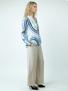 Overol Elegante de Pierna Ancha con Tela Lurex, Cintura Alta y Elástica para Mujer, Pantalones Largos Casuales - Product Image 3