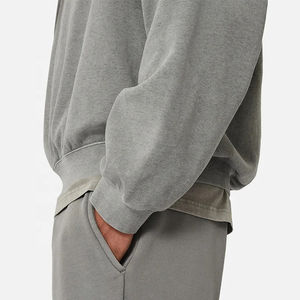 Sweat-shirt personnalisé pour homme de haute qualité 100% coton, coupe ample, col rond en molleton français avec logo brodé, motif imprimé estival - Product Image 6