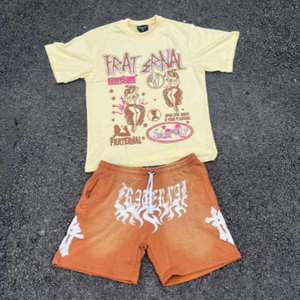 Ensemble 2 pièces personnalisé pour homme : T-shirts streetwear hip-hop d'hiver et shorts de sport imprimés en coton pour le jogging et le basketball - Product Image 4