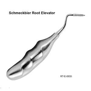 Élévateur de racine dentaire manuel ergonomique Seldin droit en acier inoxydable argent/noir certifié CE par Roboz Tech Pakistan - Product Image 5