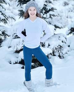 Leggings de Poliéster Tejido para Niños, Ajuste Cómodo, Elásticos, Transpirables, Suaves, Delgados, Casuales, para Jugar o la Escuela - Product Image 1