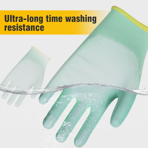 Polyester Knit Nitrile PU Coated Safety <b>Gloves</b> Lightweight Breathable Grip <b>Gloves</b> for Mechanics Garden and Workshop - Product Image 3