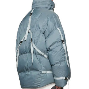 Chaqueta Bomber Ligera de Poliéster para Hombre, con Logotipo Personalizado OEM, Cuello Alto, Chaqueta de Invierno con Cierre de Cremallera, Chaqueta Bomber para Hombre - Product Image 4