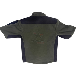 Tactical Fleece Jacket Windproof Color Blocking Olive Green Black Half Zip Winter <b>Coat</b> Side Pockets Cold Weather Outdoor Jackets - Product Image 2