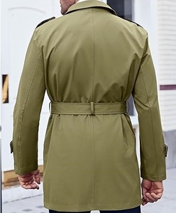 Abrigos de Gabardina Extra Grandes para Hombre, de Lana, Transpirables y Ecológicos, con Doble Botonadura y Cinturón, para Oficina y Eventos Formales, Novedad 2026 - Product Image 4