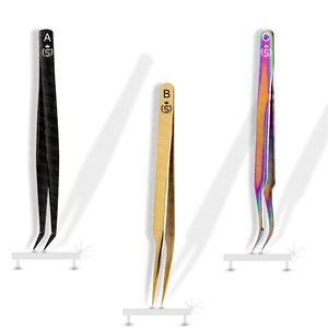 แหนบขนตาปลายแบนที่จับปลอดภัยพร้อมการถอดชิ้นที่ซับซ้อนเพื่อขนตาขนาดใหญ่ - Product Image 2