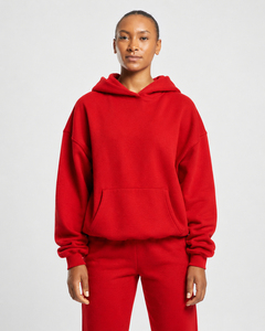 Sudadera con Capucha Extra Grande para Mujer, de Primera Calidad, Color Sólido, Felpa de Algodón, con Bolsillos, Estilo Casual - Product Image 4