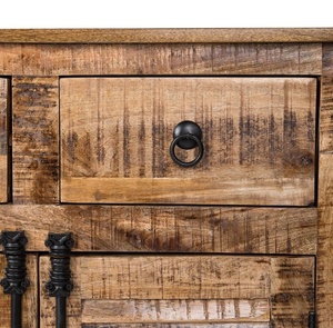 Muebles de madera maciza de estilo antiguo Gabinetes de sala de estar de alta calidad con 3 cajas de almacenamiento 3 cajones de almacenamiento Comedor Hogar Buffet - Product Image 6