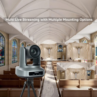 Cámara PTZ Tenveo 1080p60fps NDI con Zoom 20X, Transmisión USB/HDMI/RJ45/SDI + Controlador de Teclado KB200PRO para Cámaras PTZ