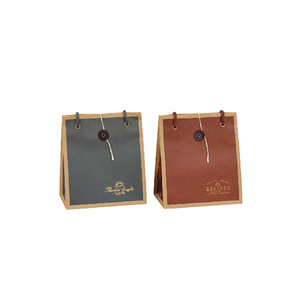 Borsa della spesa in carta Kraft colorata resistente ed ecologica per l'uso quotidiano - Product Image 1