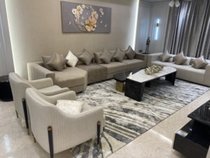 พรมขนสัตว์ผสมไหมทอมือคุณภาพพรีเมียม พรมปูพื้นนุ่มหรูหราสำหรับห้องนั่งเล่น ห้องนอน ตกแต่งบ้านอย่างมีระดับ - Product Image 4