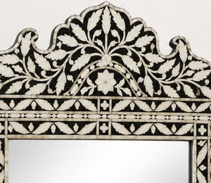 Handmade Bone Inlay <b>Wall</b> <b>Mirror</b> Decorative Arch Top Floral Frame Indian Home Hotel Bedroom Living Room Decor - Product Image 2