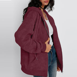 Sweat-shirt sportif surdimensionné pour femme avec logo personnalisé, 100% coton, imperméable, écologique, vente en gros - Product Image 3