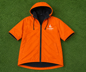 Parka de natation longue professionnelle pour hommes, imperméable, doublée polaire, à capuche, en polyester, avec fermeture éclair, pour nageurs compétitifs, plage et piscine - Product Image 6
