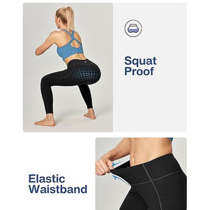 High-Waist Breathable Seamless Sports <b>Leggings</b> for Girls Custom Logo Yoga Pants Elastic Waist Closure Solid Pattern Gym Wear - Product Image 6