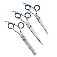 Juego de 5 Tijeras Profesionales Multifuncionales de Acero Inoxidable para Cortar el Cabello, Tijeras de Peluquería con Bolsa de Cintura para Salón
