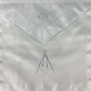 Tabliers d'apprenti de la franc-maçonnerie Plan Blanc-HSE - Product Image 2