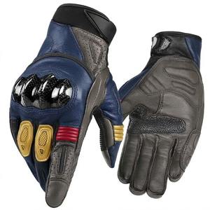 Gants de moto en cuir renforcés, équipement de sécurité pour la course, gants de motard blindés CE, vente en gros aux États-Unis et en Europe - Product Image 1