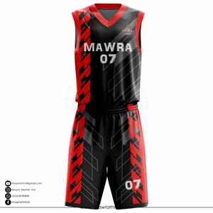 Uniforme de Baloncesto Sublimado Mawra Martial Arts, Secado Rápido, Tallas Grandes, Número de Equipo Personalizado, Ropa Deportiva de Poliéster - Product Image 5