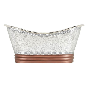 European Style Freestanding Portable Bathtub Luxury <b>Black</b> <b>Polished</b> Copper Oval Shaped Handmade Modern Design Whirlpool Massage - Product Image 6