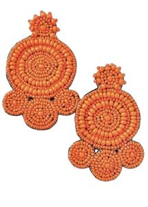 Trendy new stylish Seed <b>Beads</b> Embroidery Earrings White and black Colors Beaded Earrings with <b>Fringe</b> India Handmade Earrings - Product Image 4