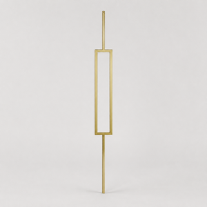 Balustre rectangulaire en fer doré, poteau de rampe d'escalier moderne en métal pour balcon, terrasse, clôture, main courante, design décoratif - Product Image 4