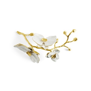 ginkgo leaf <b>art</b> tray elegant gold home accessories luxury centerpiece decor items butter - Product Image 5
