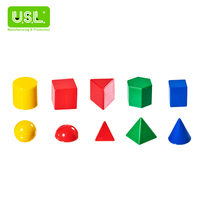 Bloques de Geometría 3D Coloridos, Juguetes Educativos de Matemáticas, Juego de 40 Piezas de Plástico para Niños de 5 a 7 Años