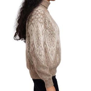 Pull en tricot simple pour femme - Pull d'hiver doux de haute qualité - Haut élégant à manches longues de couleur unie pour femme, respirant - Product Image 2