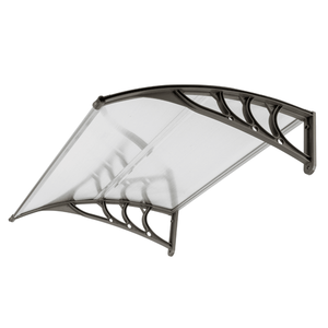 HT 100 X 80 White and Gray Household Sun Shelter Door and <b>Window</b> Rain <b>Cover</b> Eaves Canopy with Bracket - Product Image 1
