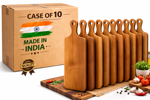 Planche de service extra longue en bois massif naturel, élégante planche à découper et à servir pour fromage, pain et autres aliments, idéale pour la cuisine. - Product Image 4