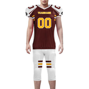 Conjunto de uniforme de fútbol americano de aspecto elegante con nombre y número del equipo impresos, diseño personalizado, uniforme de fútbol americano de alta calidad - Product Image 2