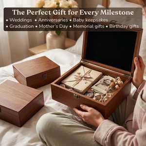 Custom Engraved Carved Eco-Friendly Wooden <b>Keepsake</b> <b>Box</b> Square Tabletop Storage for Wedding Home Gift - Product Image 3