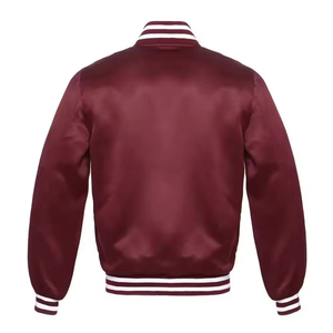 Chaqueta Varsity Verde para Hombre con Bordado de la Letra C, Estilo Preppy, Mezcla de Lana y Poliéster, Cuello Camisero, Corte Regular, para Otoño - Product Image 5
