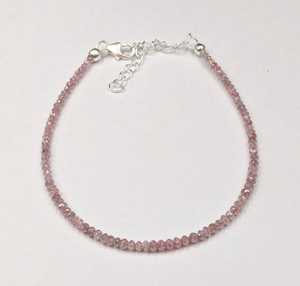 Wholesale Natural Pink Diamond <b>Beaded</b> <b>Bracelet</b> 2.5mm Faceted Round Genuine Loose Diamond Strand 6 Inch Jewelry Making Supplies - Product Image 1