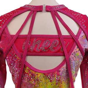 Tenue de cheerleading pour filles, costume de pom-pom girl pour la journée sportive scolaire avec pompons - Product Image 5