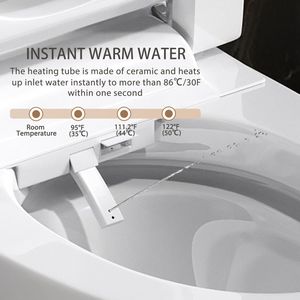 Un pezzo intelligente Bidet WC con aria calda essiccatore sedile riscaldato luce notturna a LED Auto aperto/chiuso-per i bagni - Product Image 6