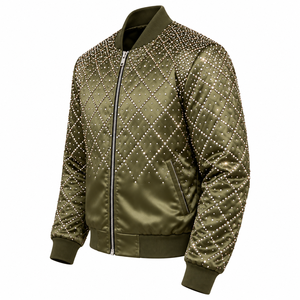 Chaqueta Varsity de Satén para Hombre de Alta Calidad, Diseño de Invierno a Prueba de Viento, con Tela de Satén Sostenible, Precio Razonable - Product Image 4