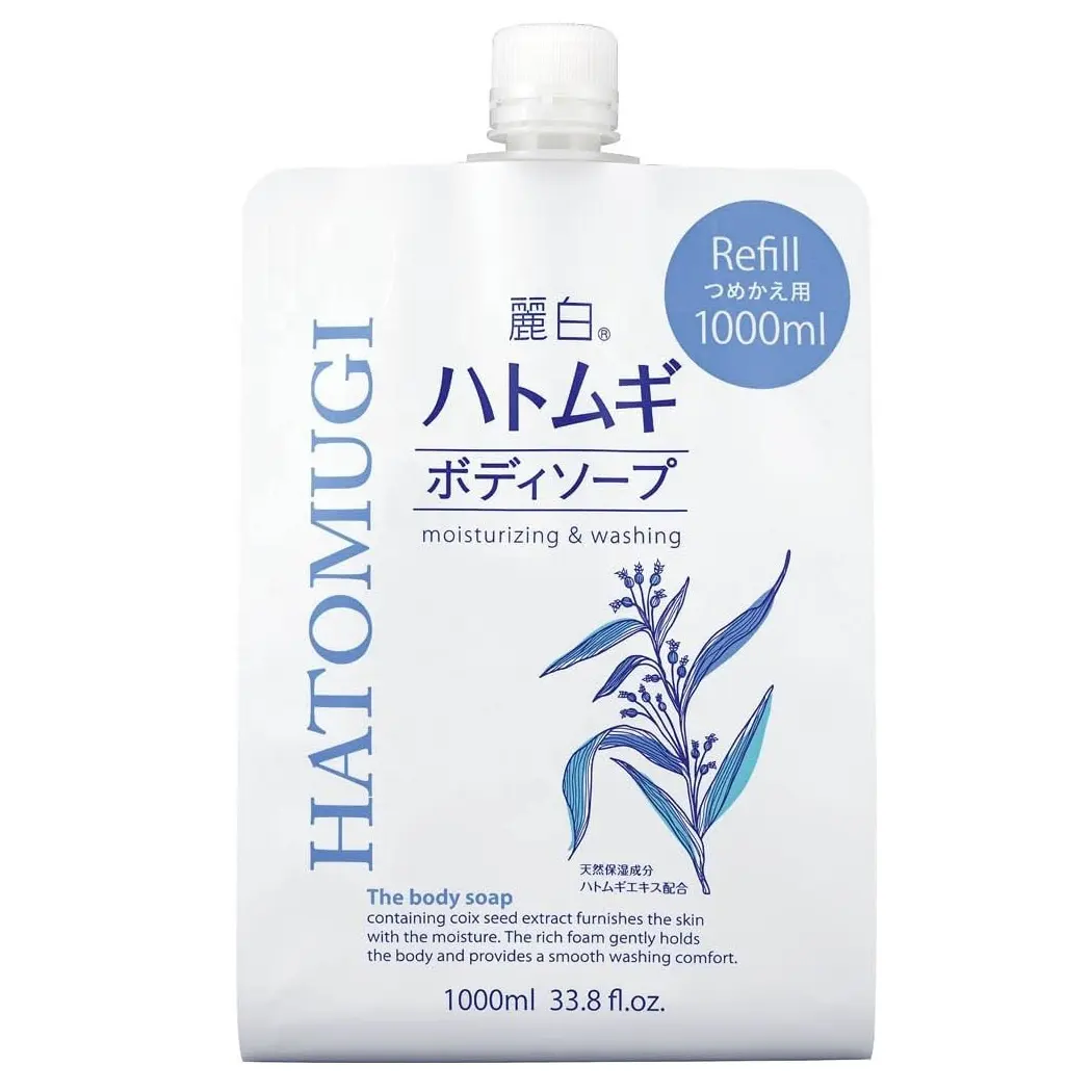Made in Japan perla orzo sapone per il corpo ricarica 1000mL Hatomugi corpo Shampoo acido ialuronico prodotti più venduti 2023 all'ingrosso
