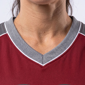 Camiseta de Lacrosse para Mujer, de Alta Calidad, Sublimada, Cuello en V, sin Mangas - Product Image 4